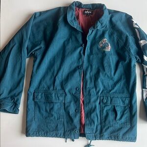 Ripndip cotton warrior jacket Teal Jacket with Embroidered Patch